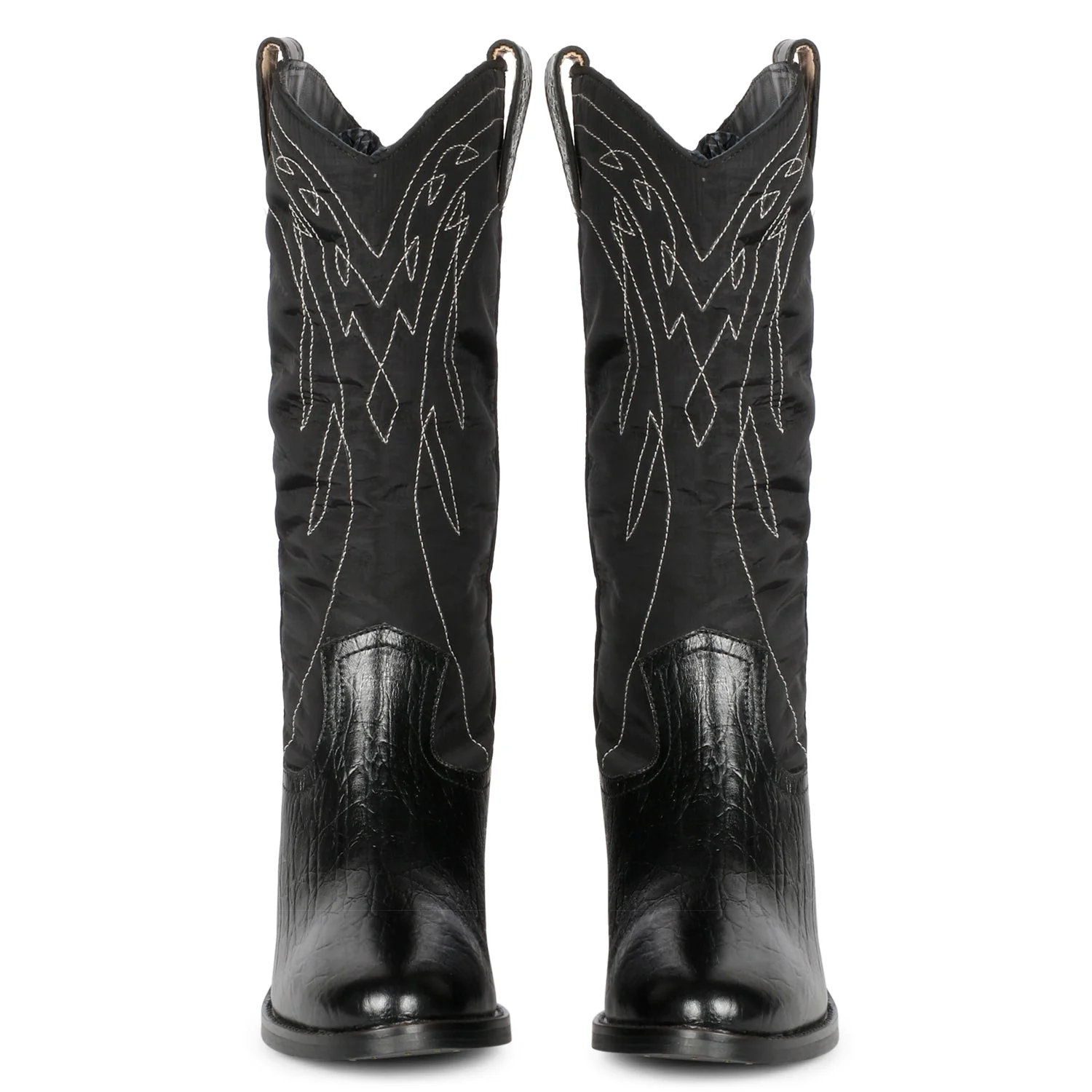 Saint Annette Stitched Leather Handcrafted Cowboy Boots - Image 6