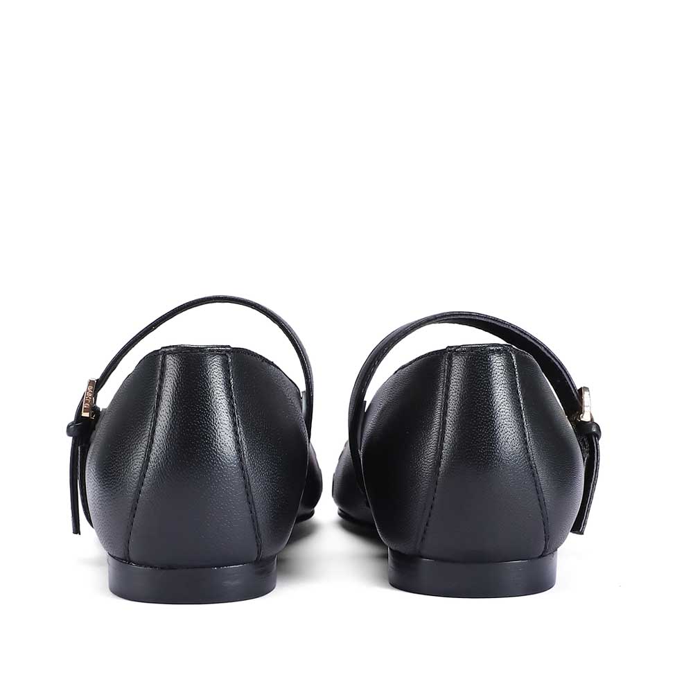 Saint Anouk Multi Eyelets Black Leather Ballerinas - Image 6