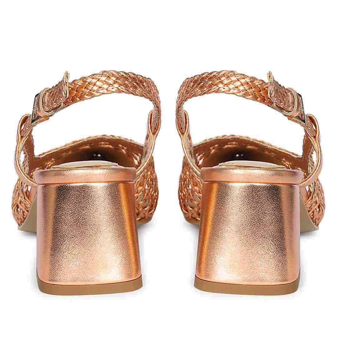 Saint Anya Cipria Hand Woven Leather Block Heels - Image 6