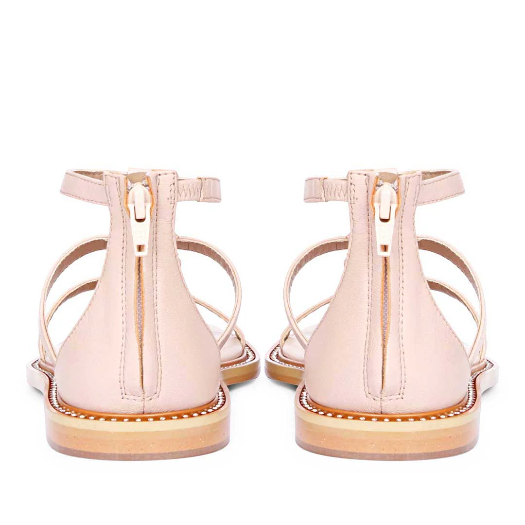 Saint Arlia Rivoli Stone Studded Light Pink Leather Sandals - Image 6
