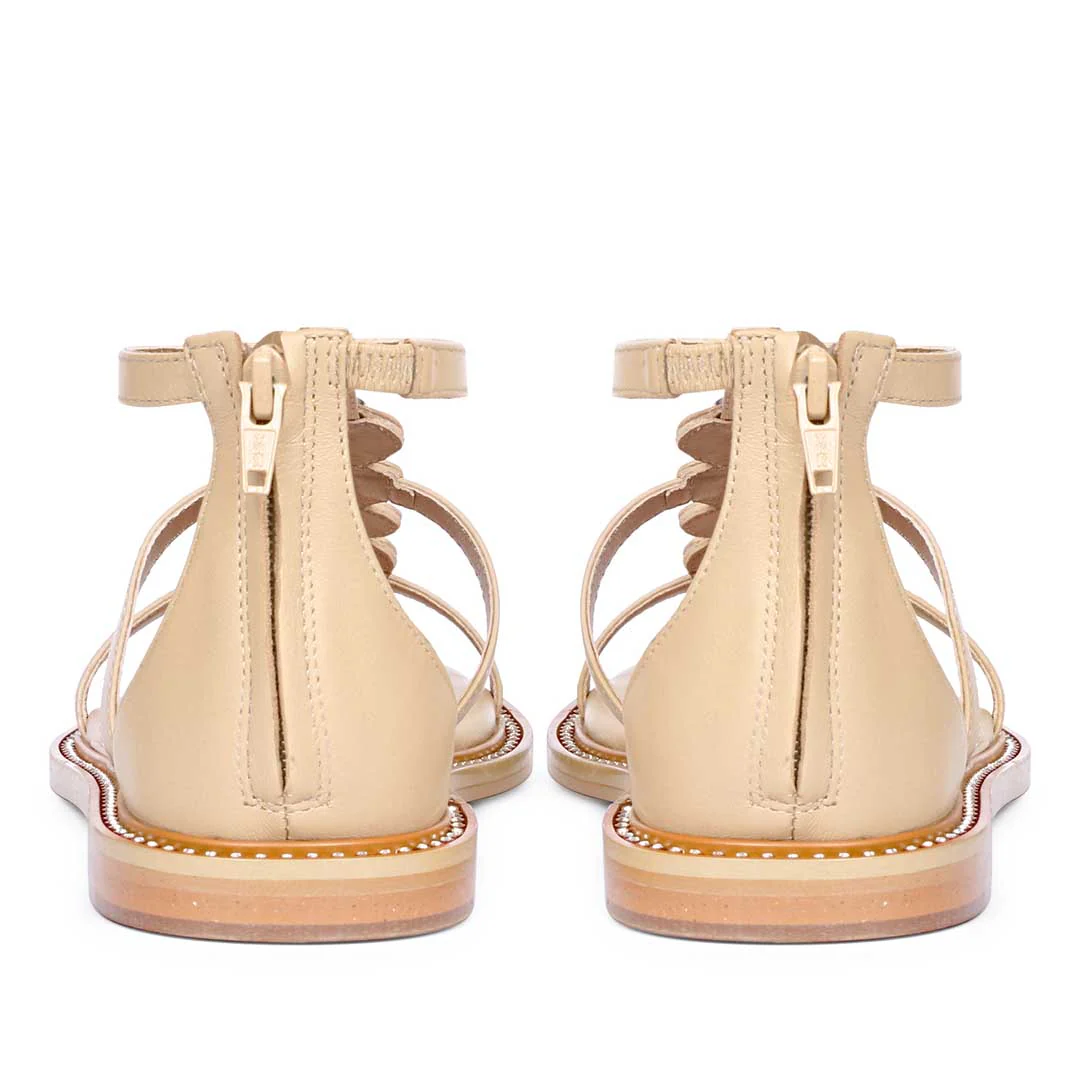 Saint Arlia Rivoli Stone Studded Natural Leather Sandals - Image 6