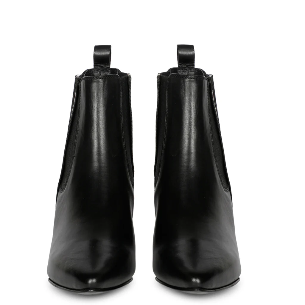 Saint Ashlyn Black Crust Leather Handcrafted Ankle Boots - Image 6