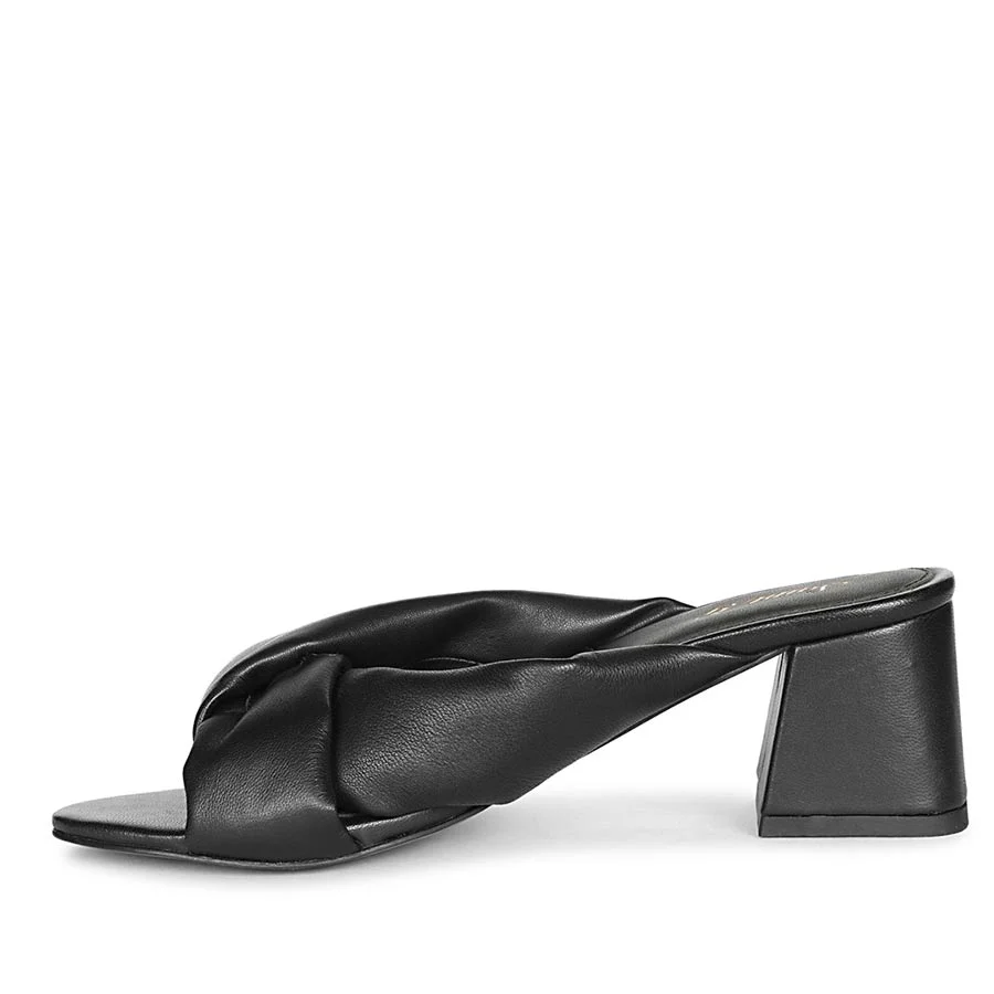 Saint Athena Black Glove Leather Block Heels - Image 3