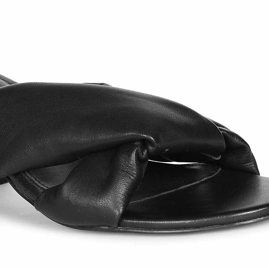 Saint Athena Black Glove Leather Block Heels - Image 7