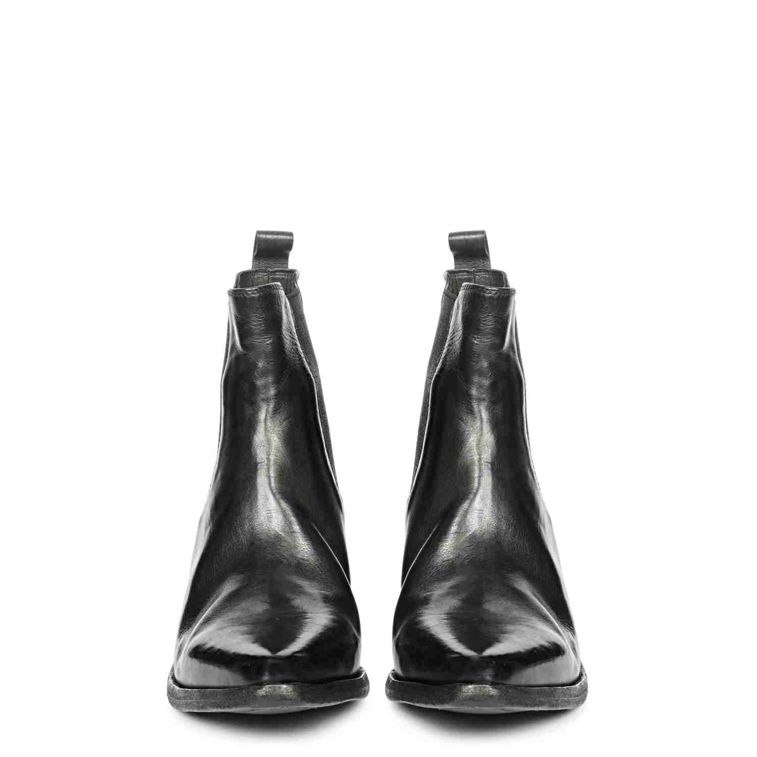 Saint Athena Black Leather Washed Ankle Boot - Image 3