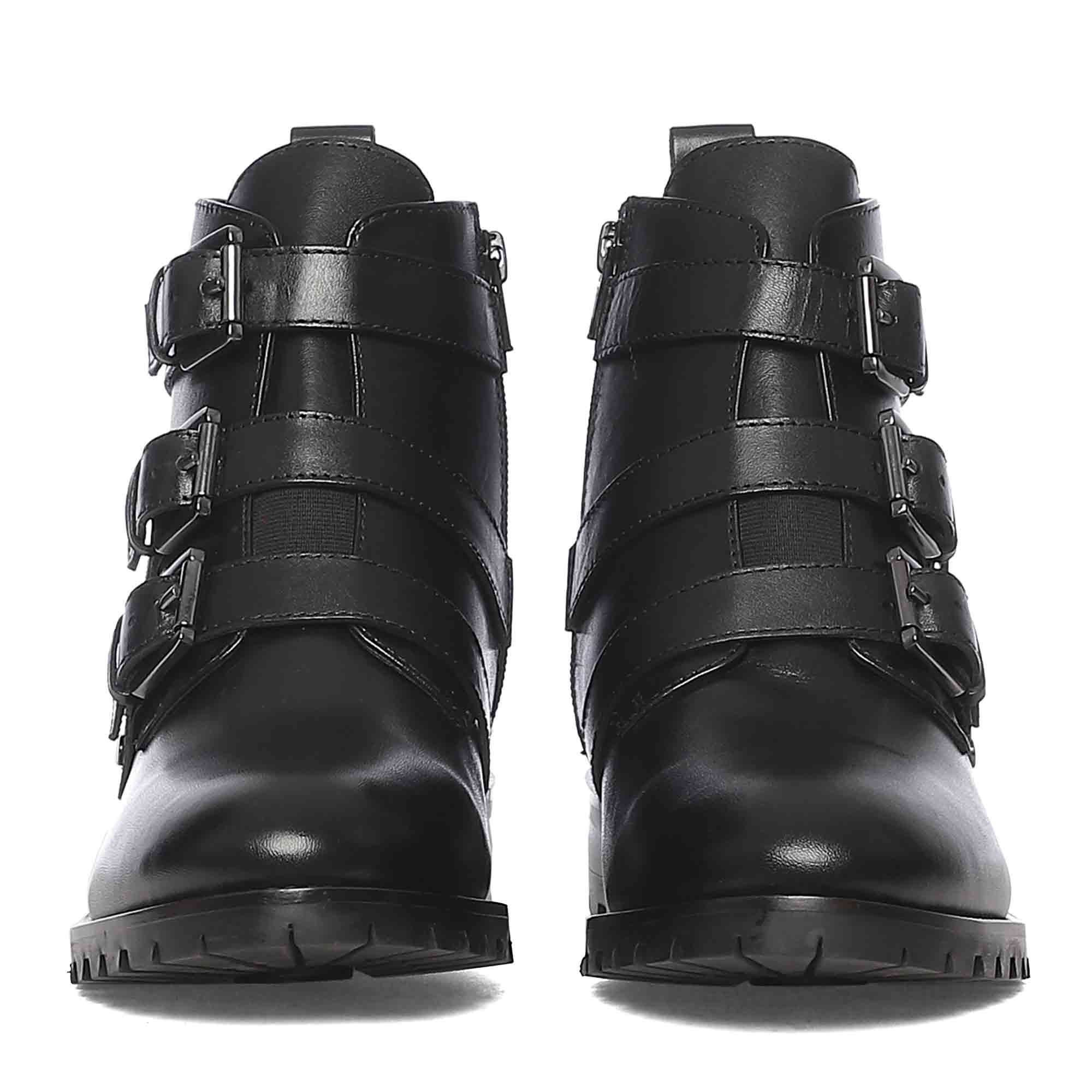Saint Aurora Multi Buckle Leather Boots - Image 5