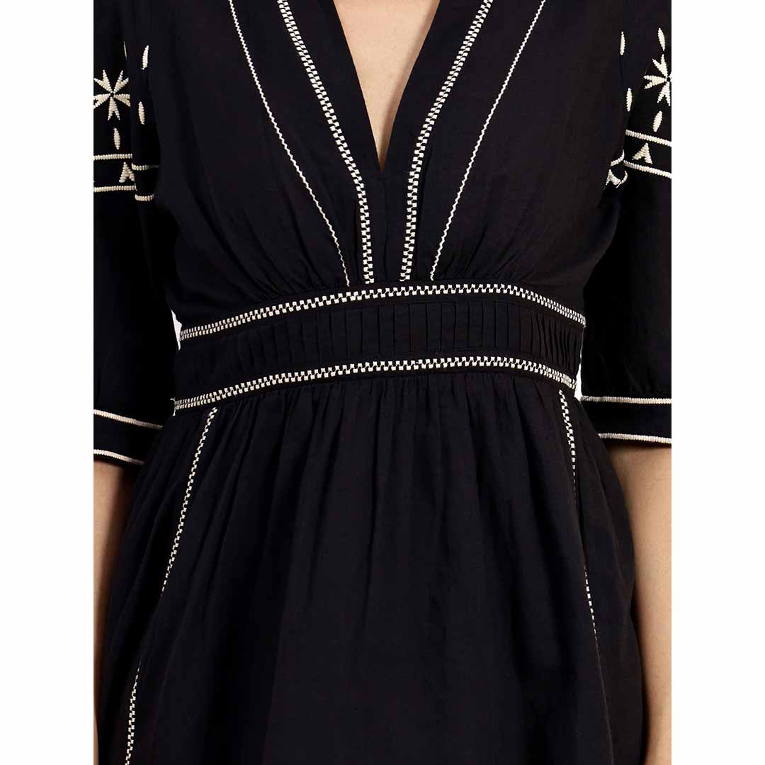 Saint Ayleen Womens Black Cotton Linen Dress - Image 5