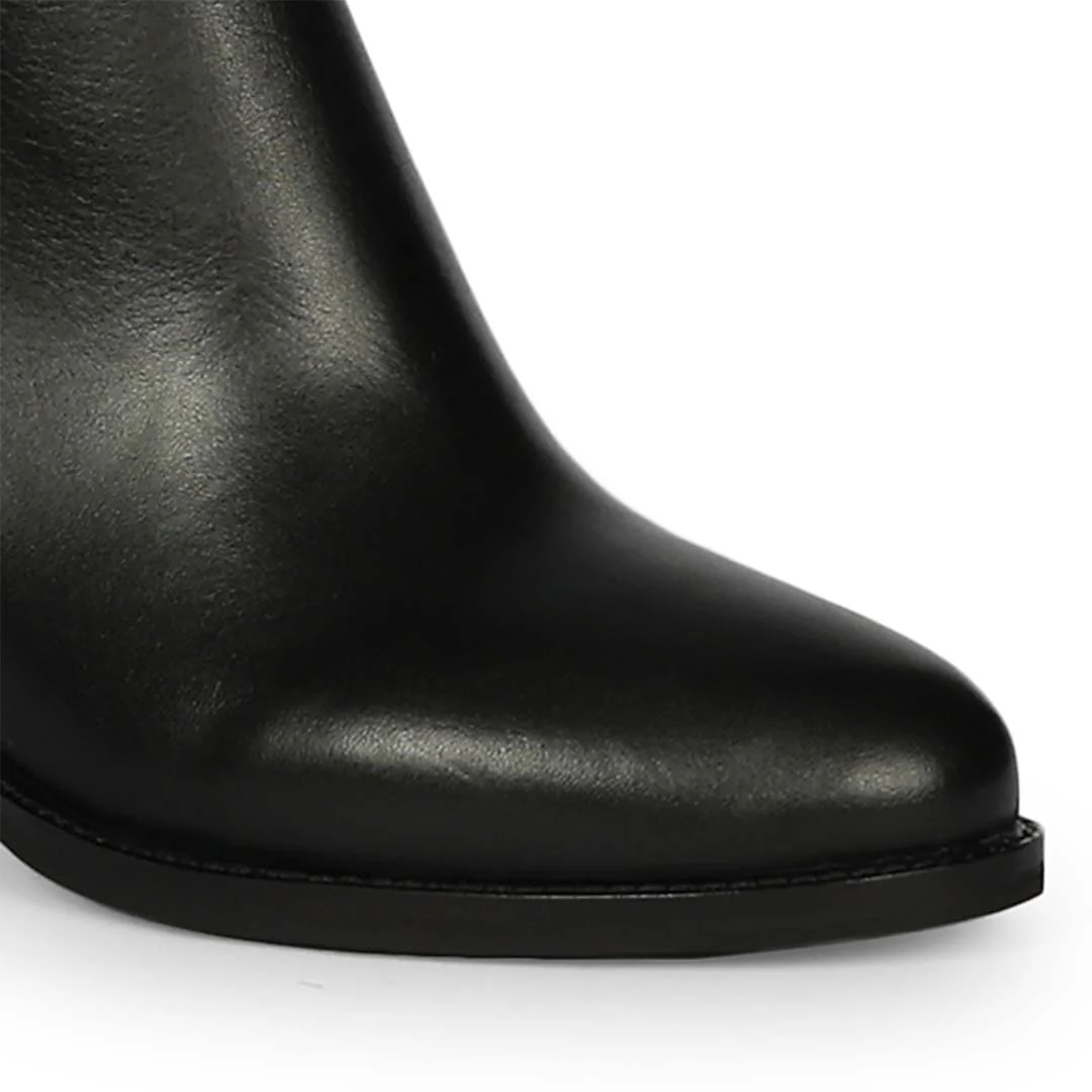 Saint Belinda Black Stretch Napa Thigh High Boots - Image 8