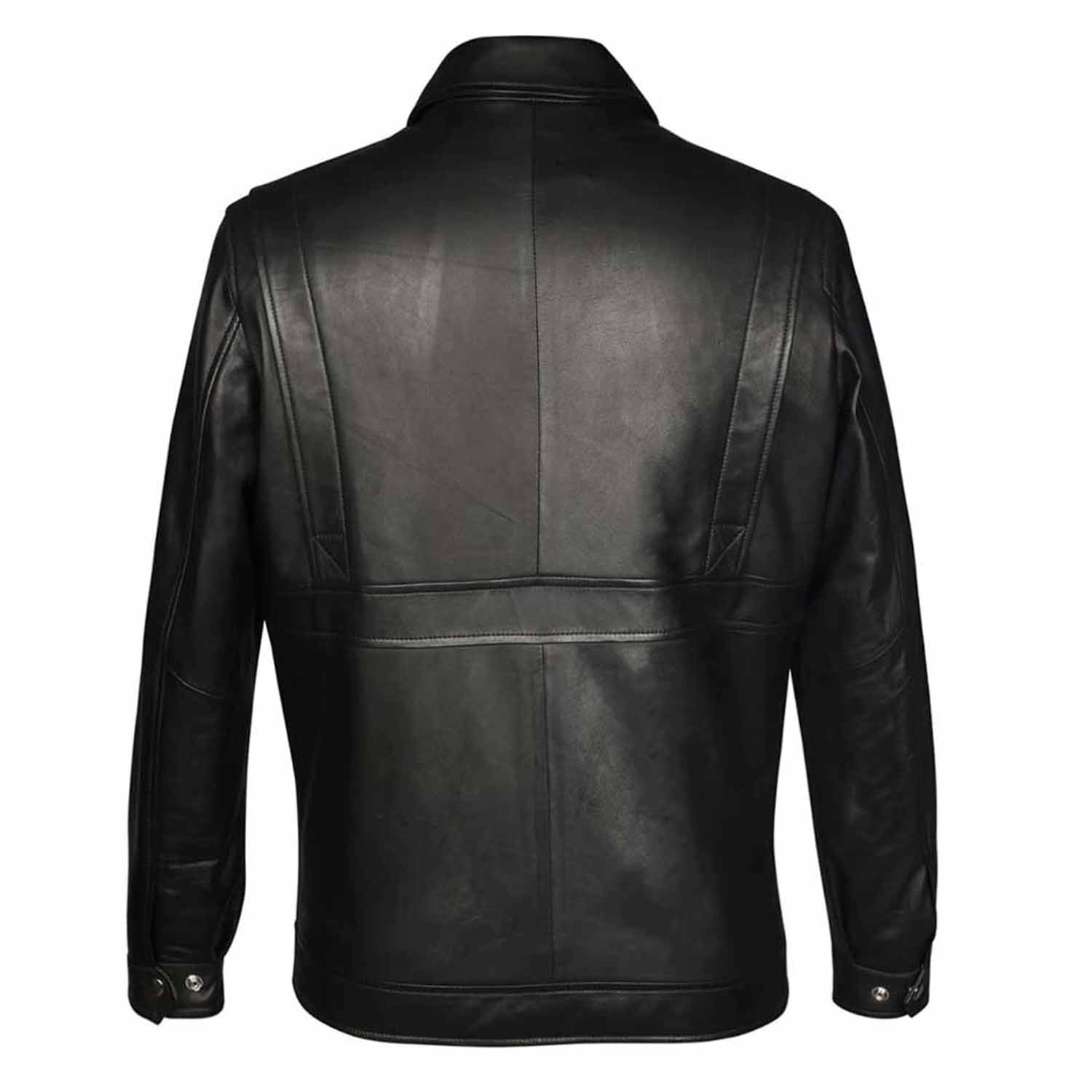 Saint Benjo Black Leather Men's Jacket - Image 5