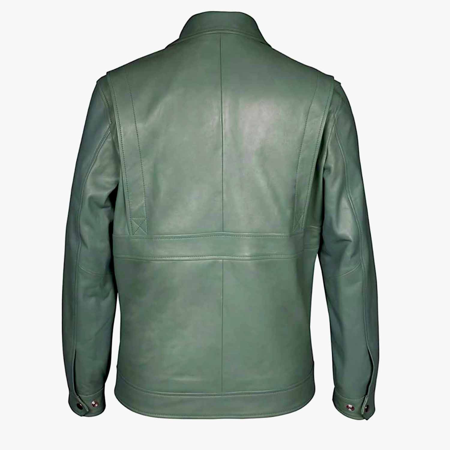 Saint Benjo Turquoise Leather Men's Jacket - Image 5