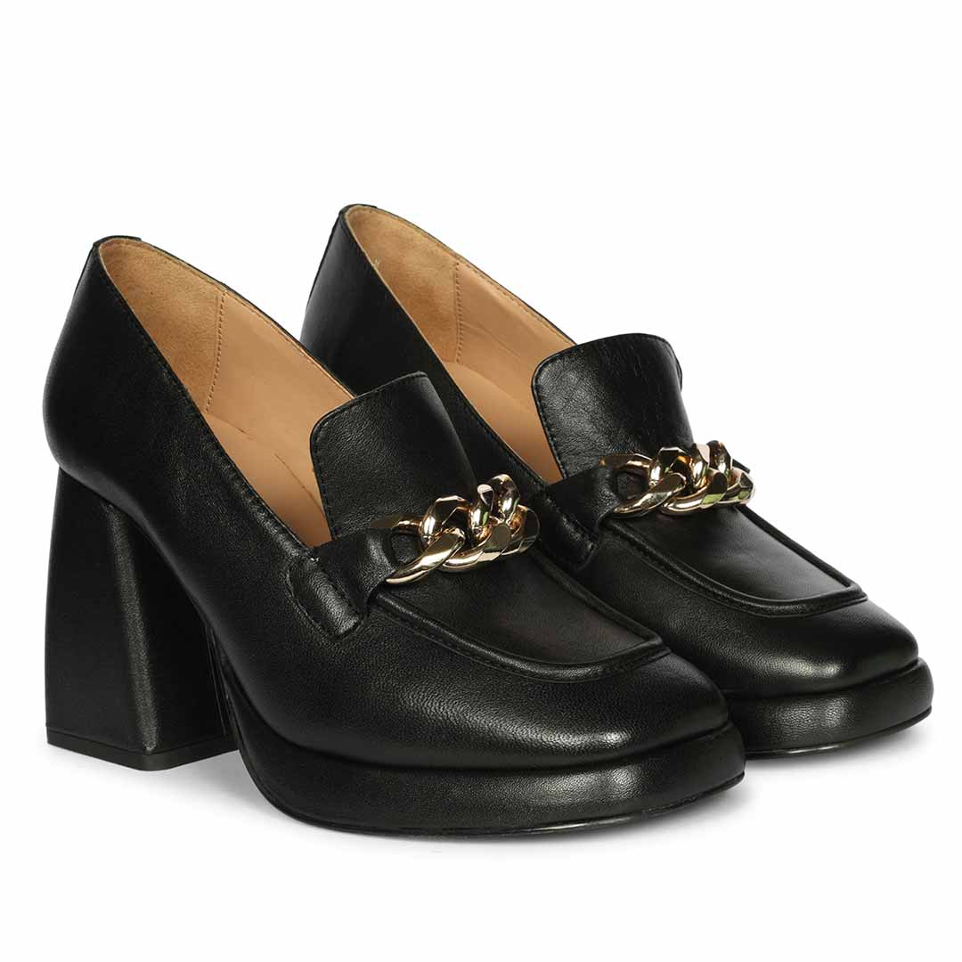 Saint Benoîte Black Leather Handcrafted Moccasins - Image 2