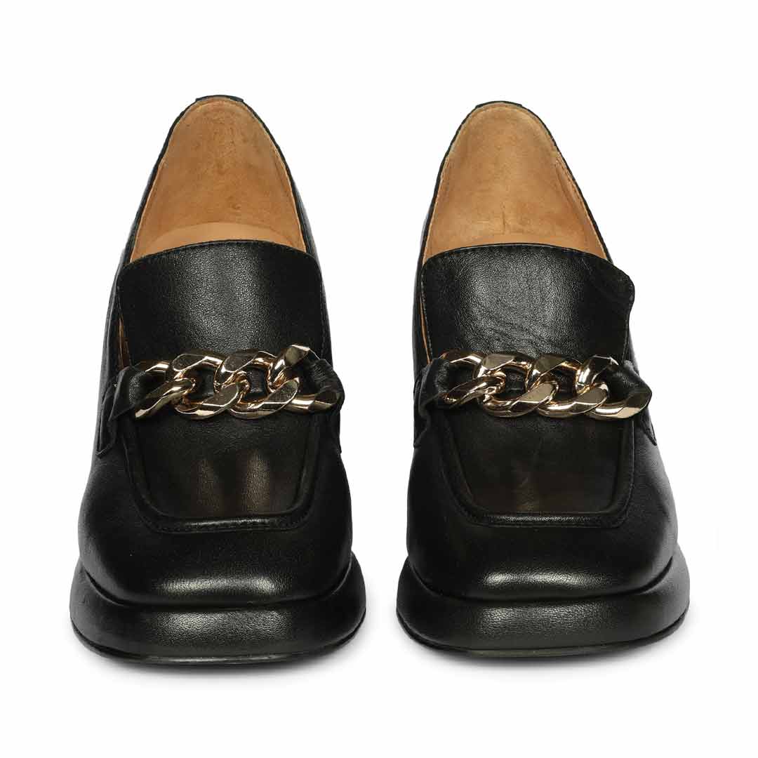 Saint Benoîte Black Leather Handcrafted Moccasins - Image 4