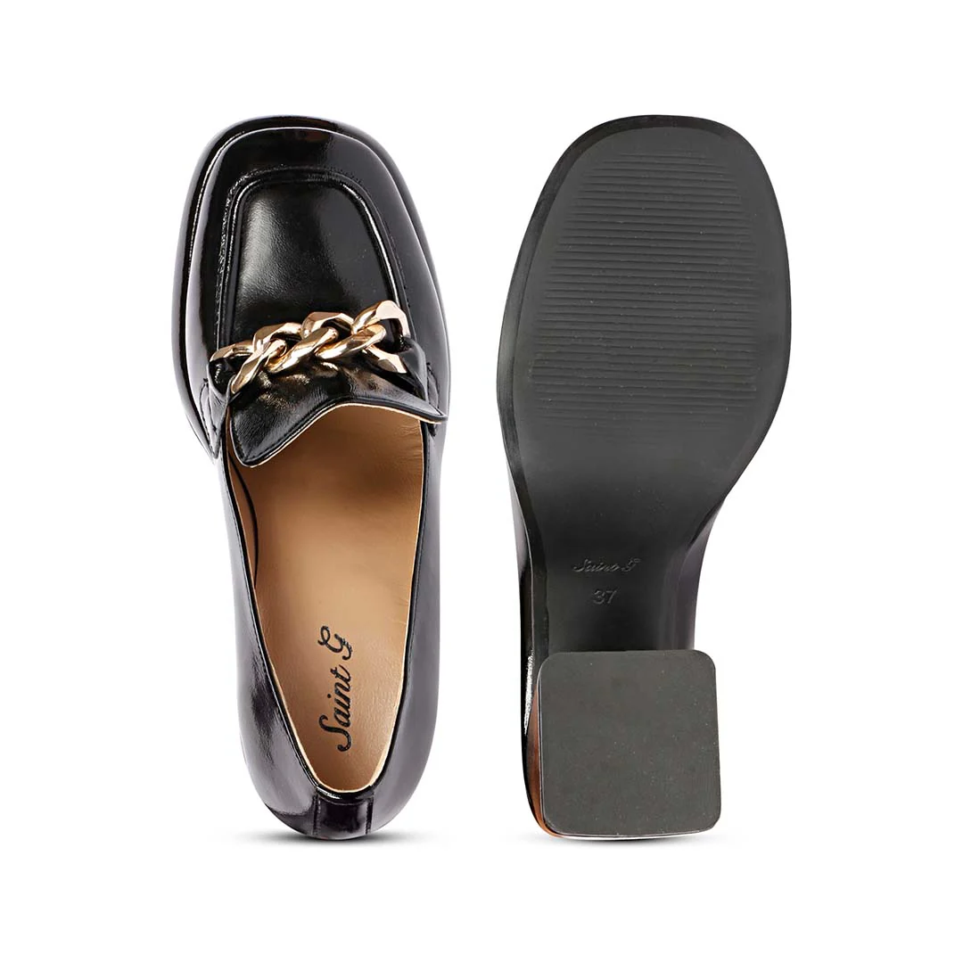 Saint Benoîte Black Patent Leather Handcrafted Moccasins - Image 6
