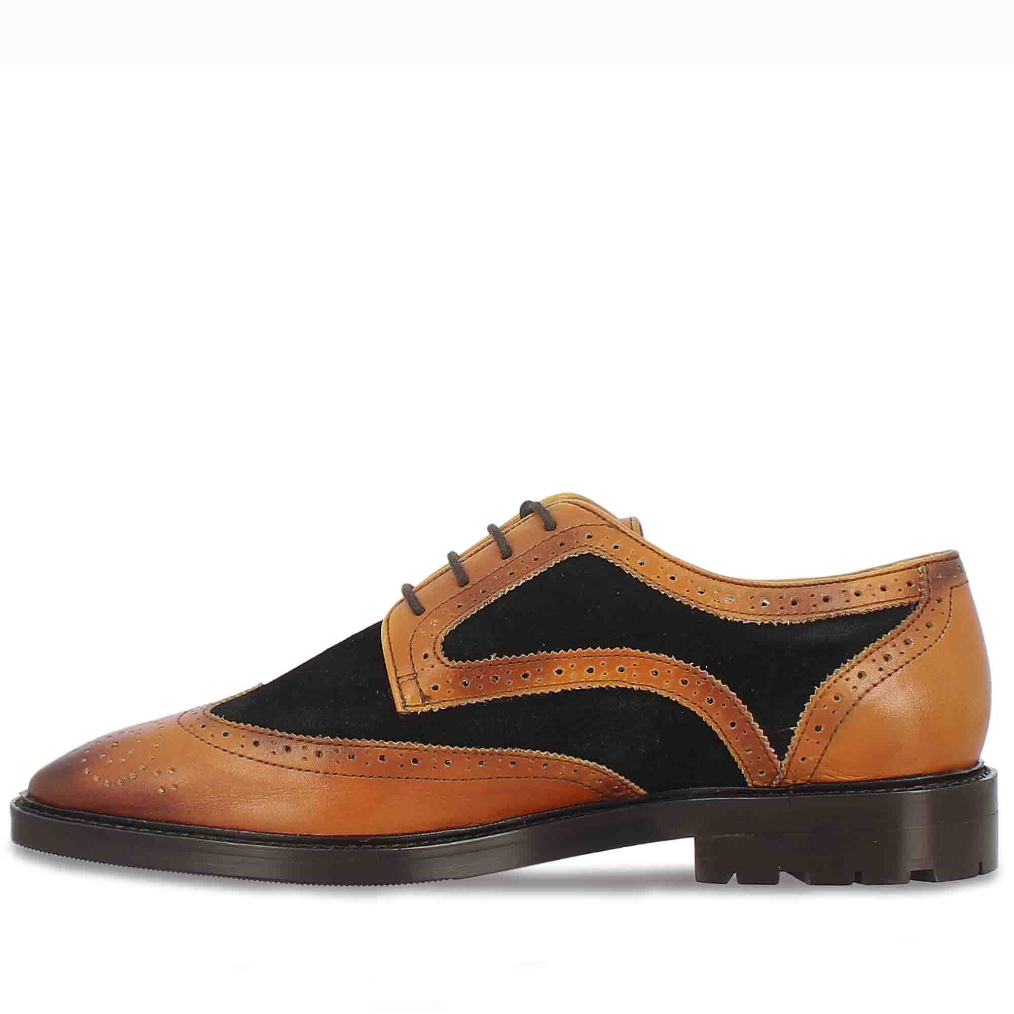 Saint Bernard Tan Leather Lace Up Brogue - Image 4