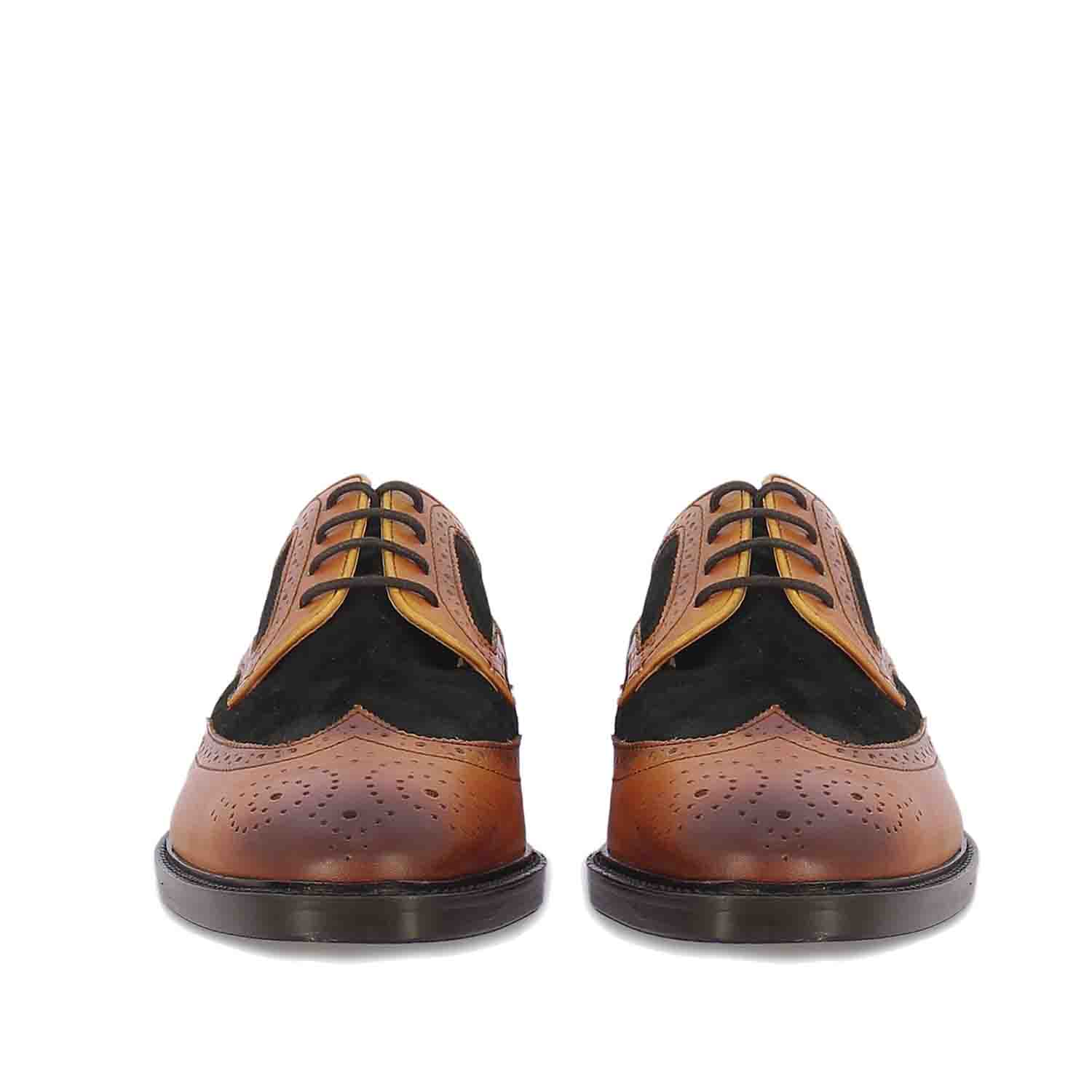 Saint Bernard Tan Leather Lace Up Brogue - Image 6