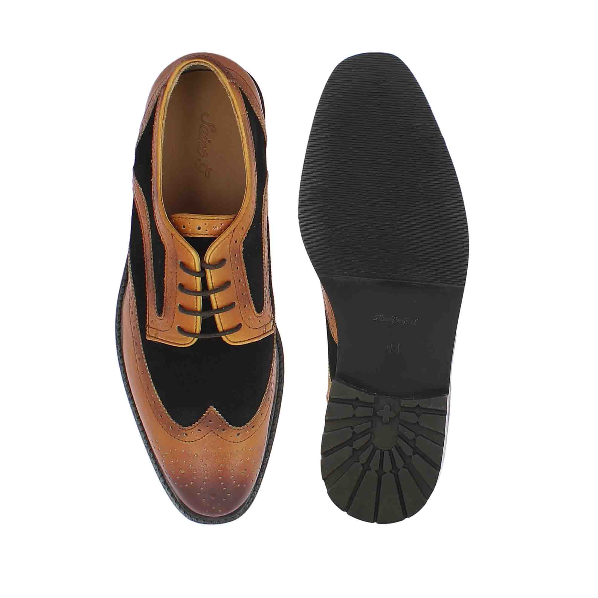 Saint Bernard Tan Leather Lace Up Brogue - Image 7
