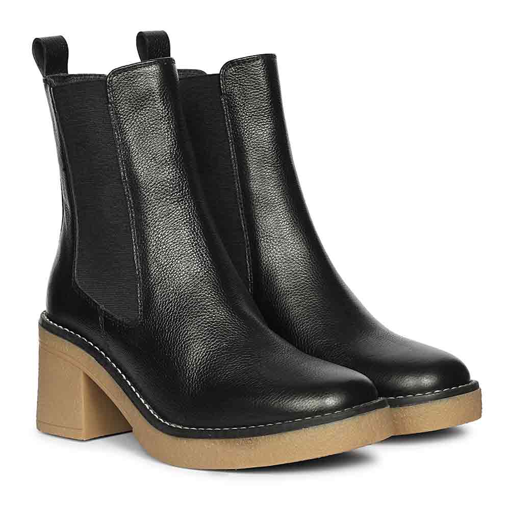 Saint Betsy Black Leather High Ankle Boots - Image 2