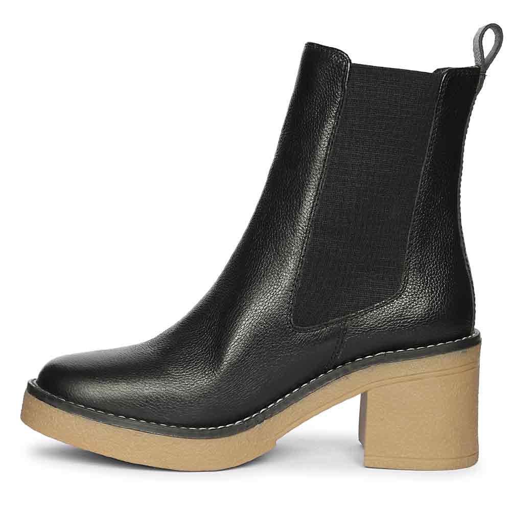 Saint Betsy Black Leather High Ankle Boots - Image 3