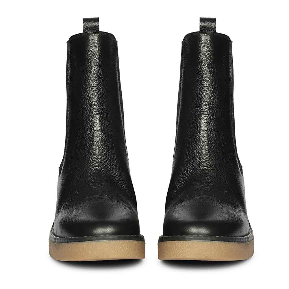 Saint Betsy Black Leather High Ankle Boots - Image 4