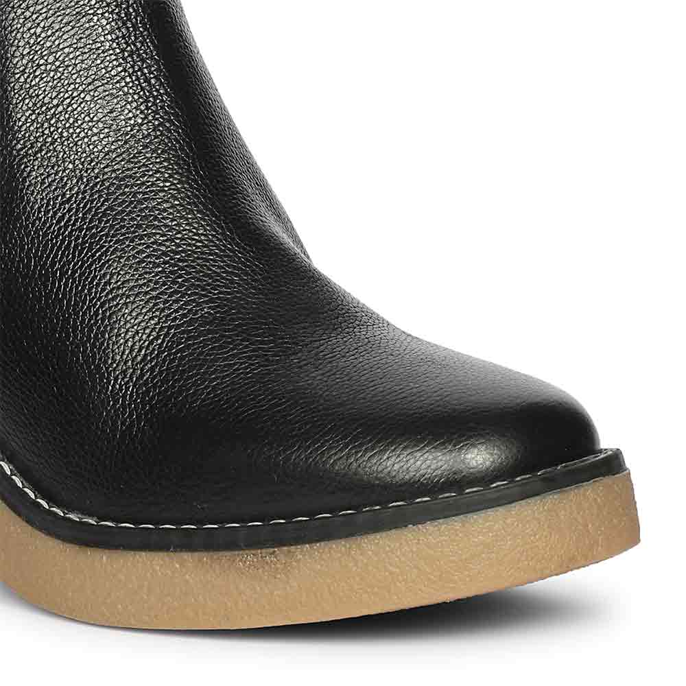 Saint Betsy Black Leather High Ankle Boots - Image 7