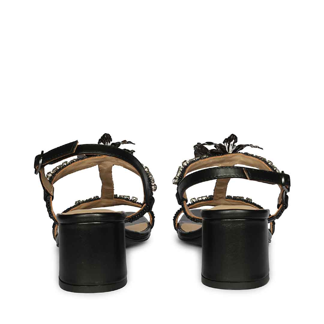 Saint Black Leather Block Heel - Image 6