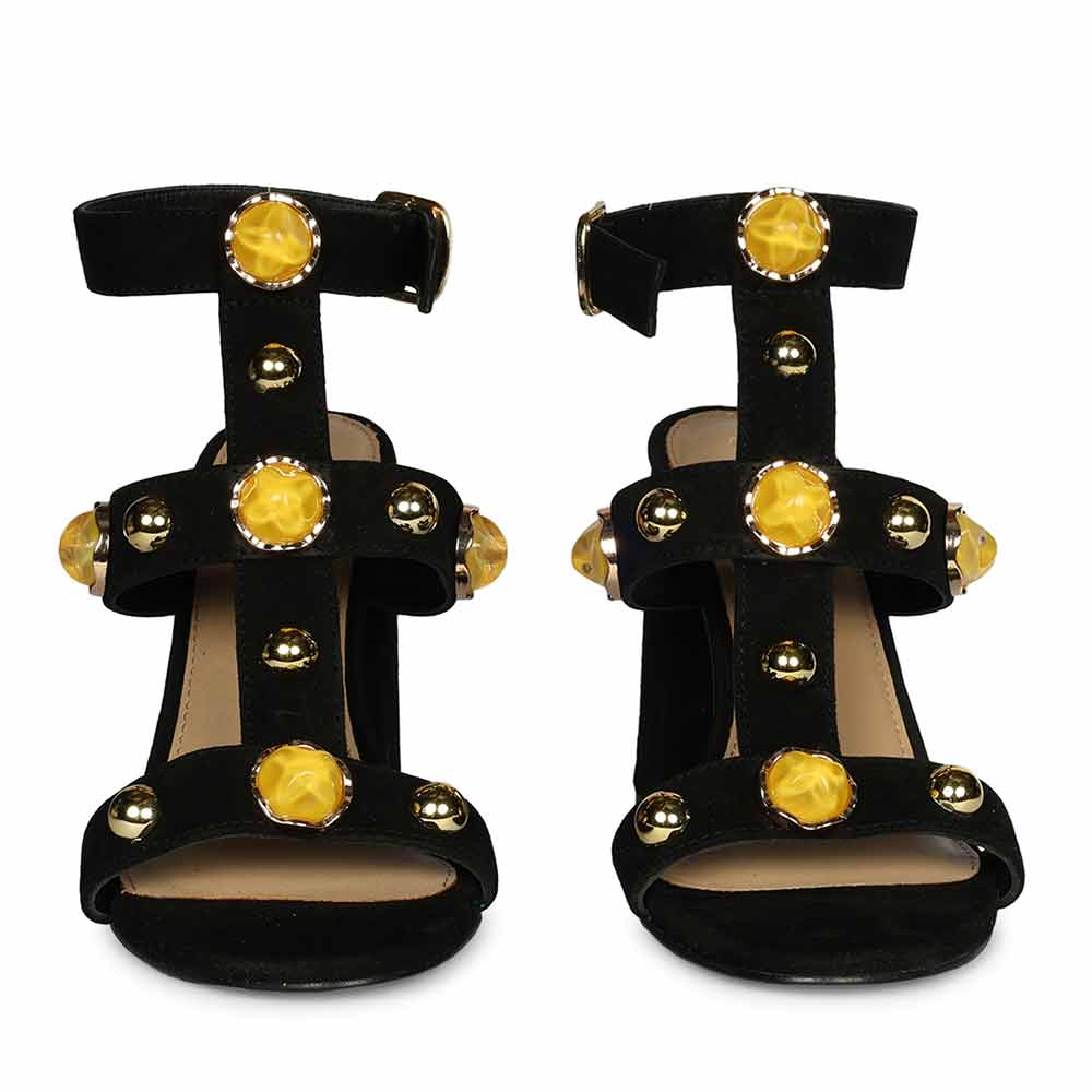 Saint Black Leather Block Heels - Image 4