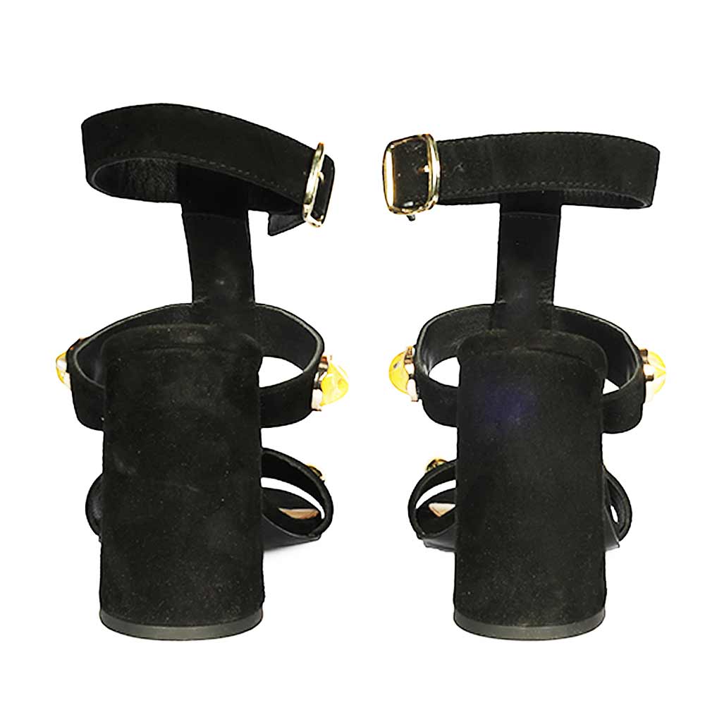 Saint Black Leather Block Heels - Image 5