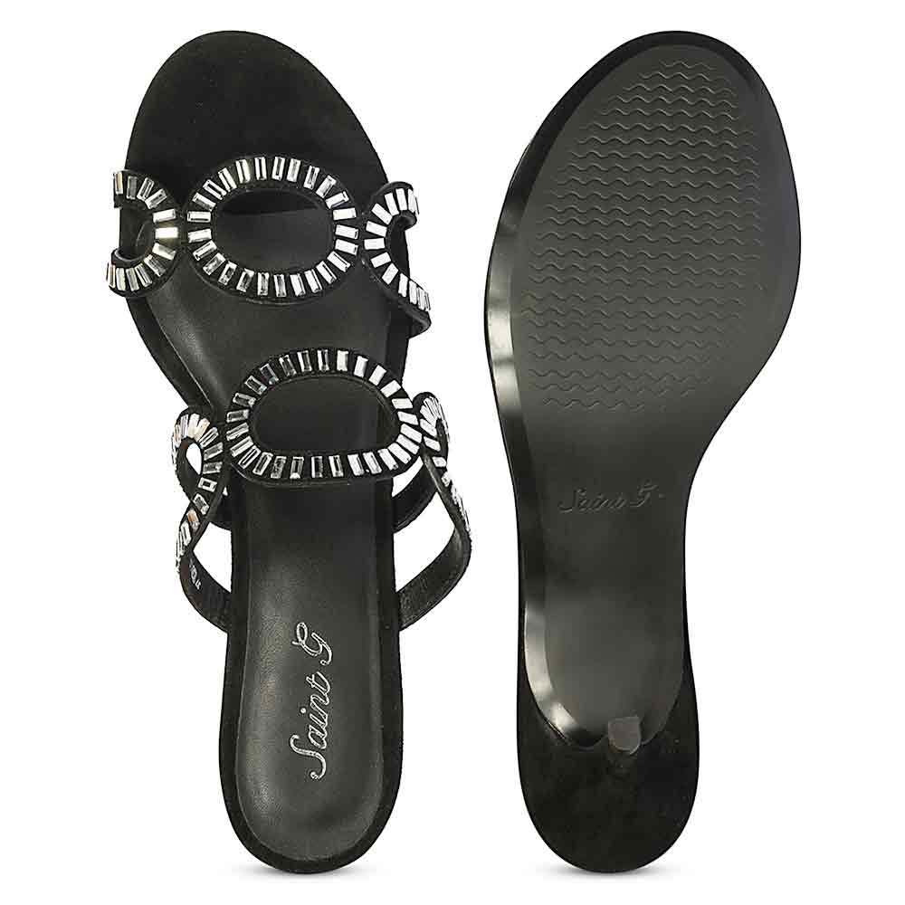 Saint Black Leather Heel - Image 6