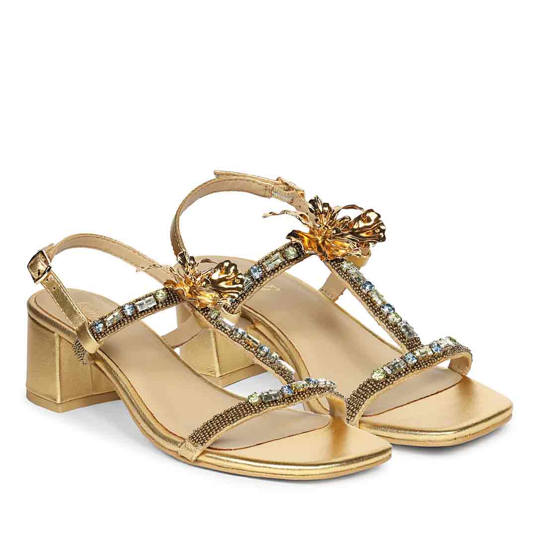 Saint Gold Leather Heel - Image 3