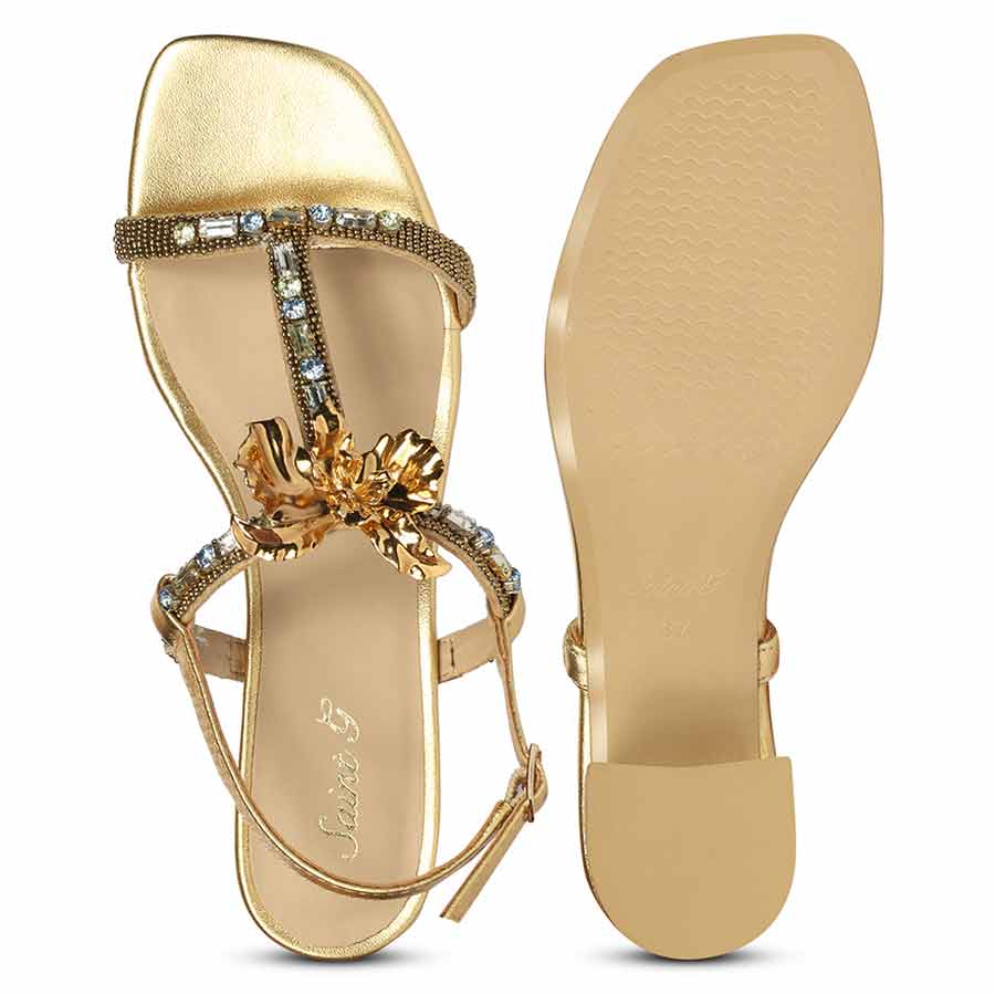 Saint Gold Leather Heel - Image 7
