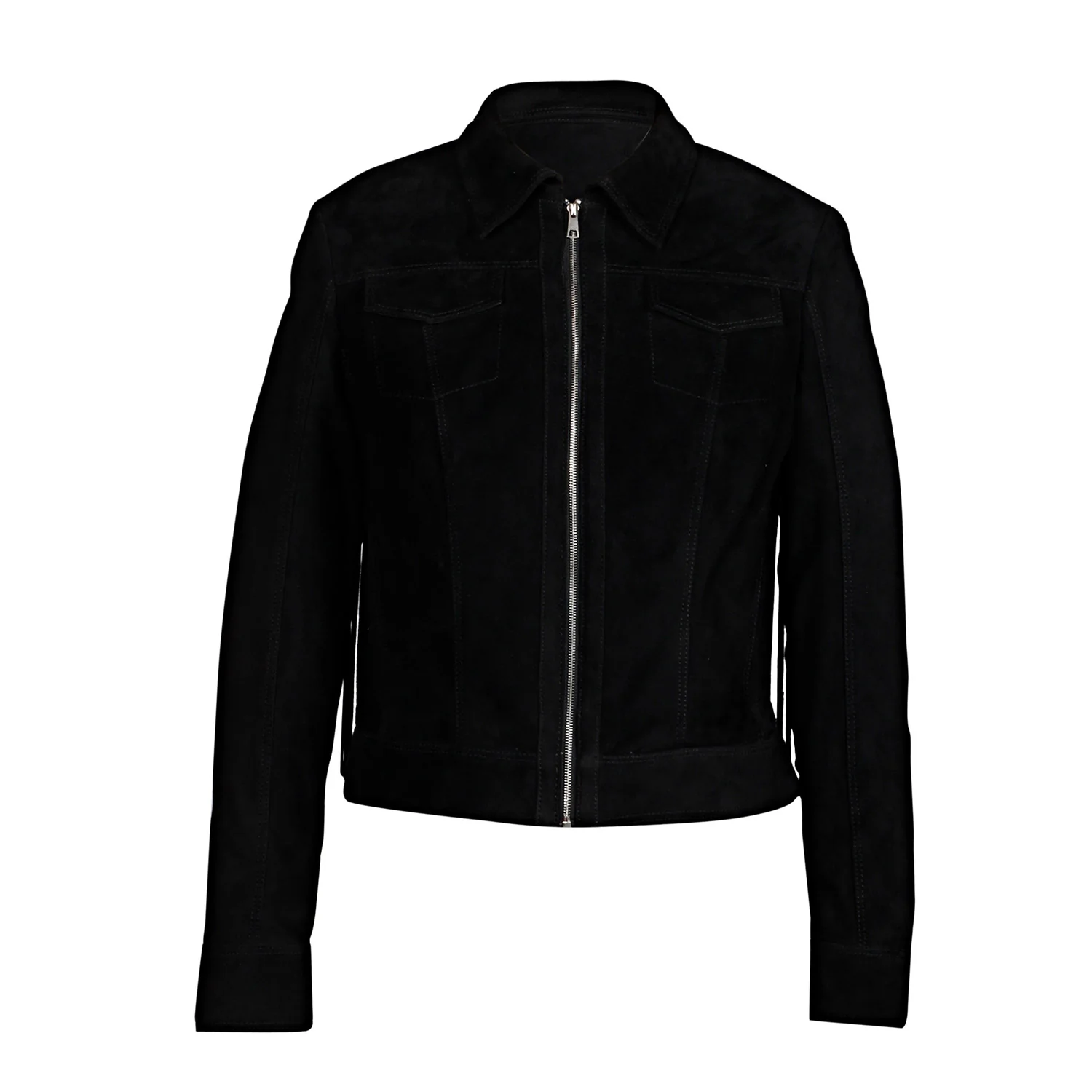 Saint Melanie Women Black Leather Fringe Jackets - Image 6