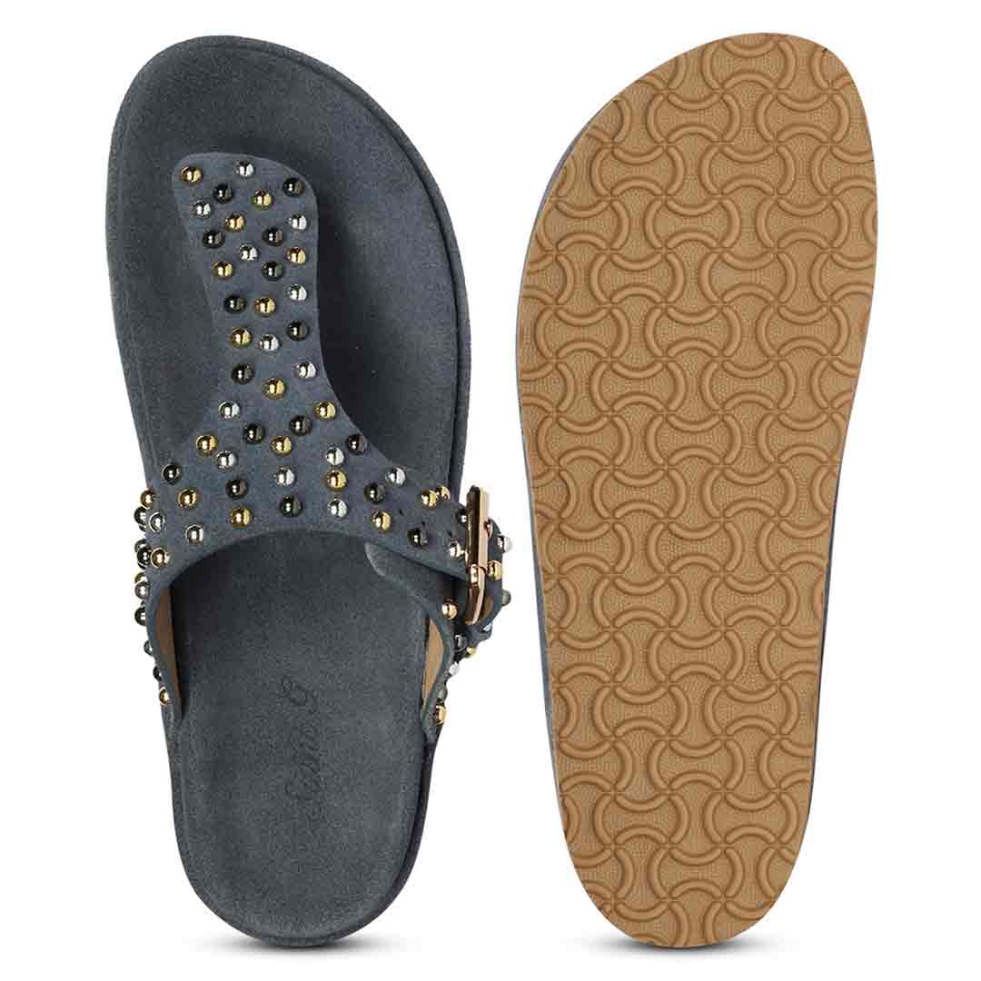 Saint Blue Leather Footbed - Image 6