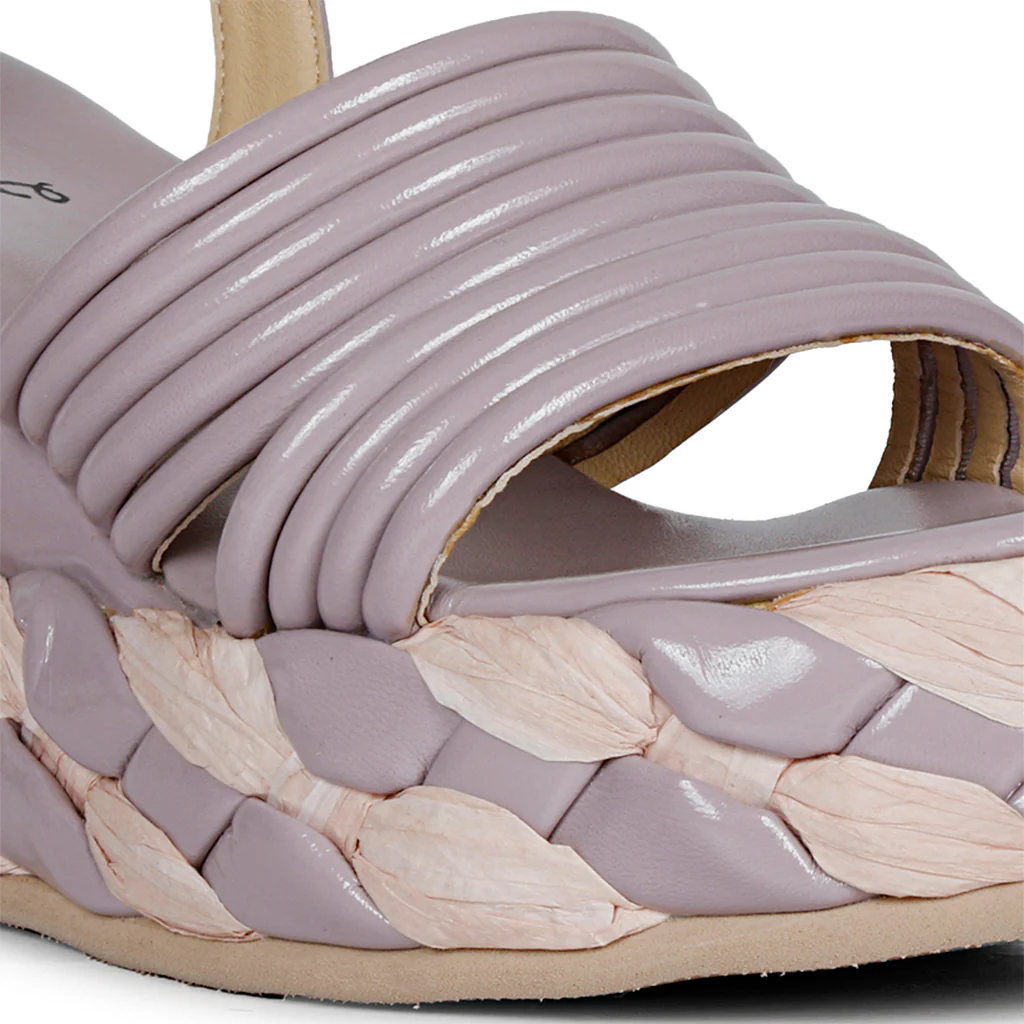 Saint Breanna Strap Embellished Lilac Leather Platform Sandals - Image 8
