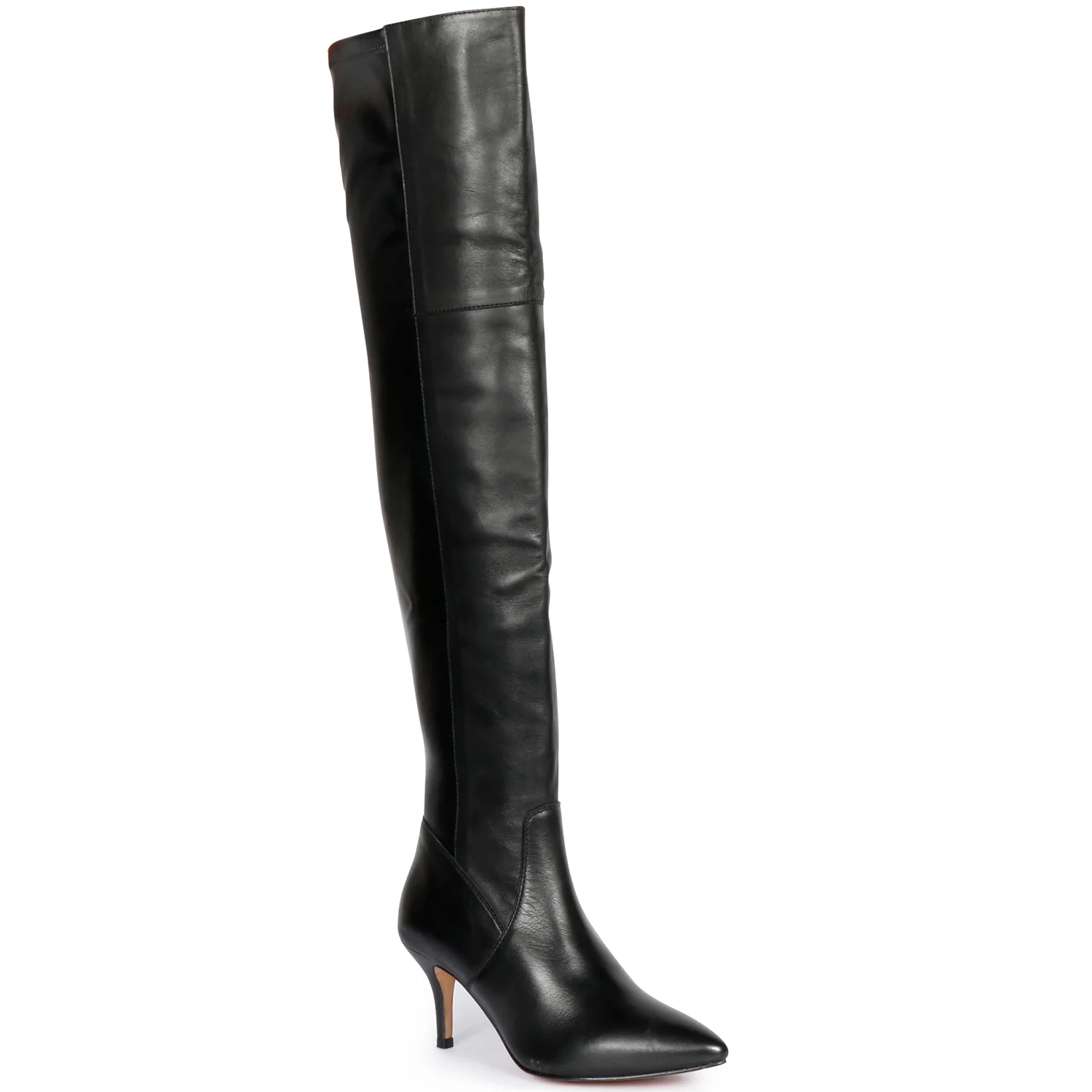 Saint Brigitte Black Stretch Napa Thigh High Boots - Image 5