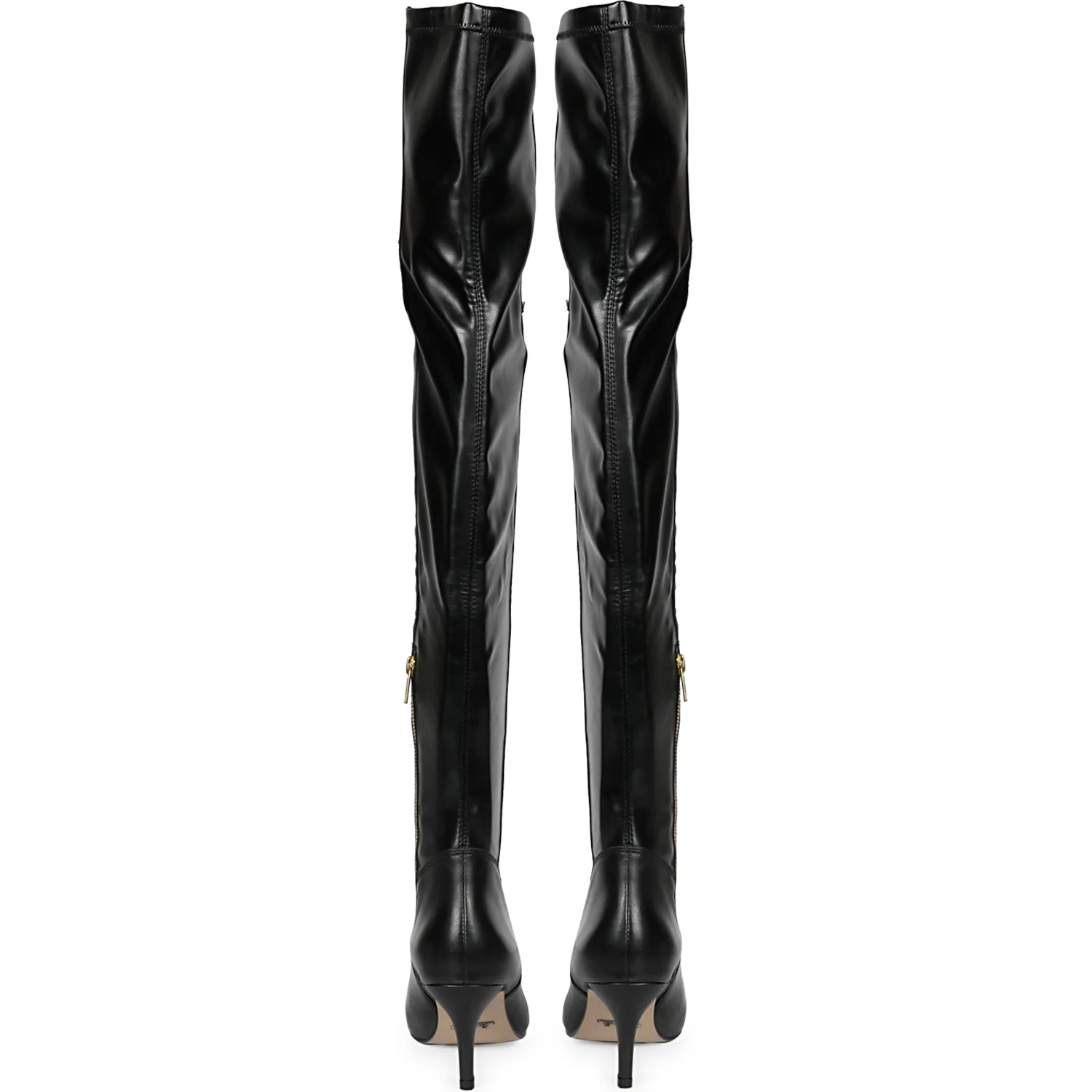 Saint Brigitte Black Stretch Napa Thigh High Boots - Image 7