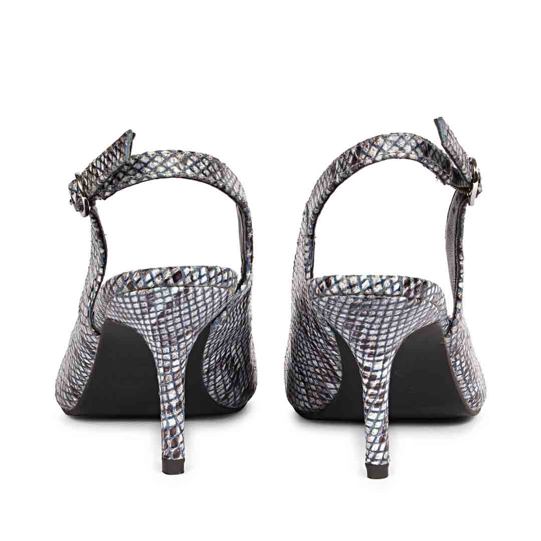 Saint Callie Blue Snake Print Leather Pumps - Image 5