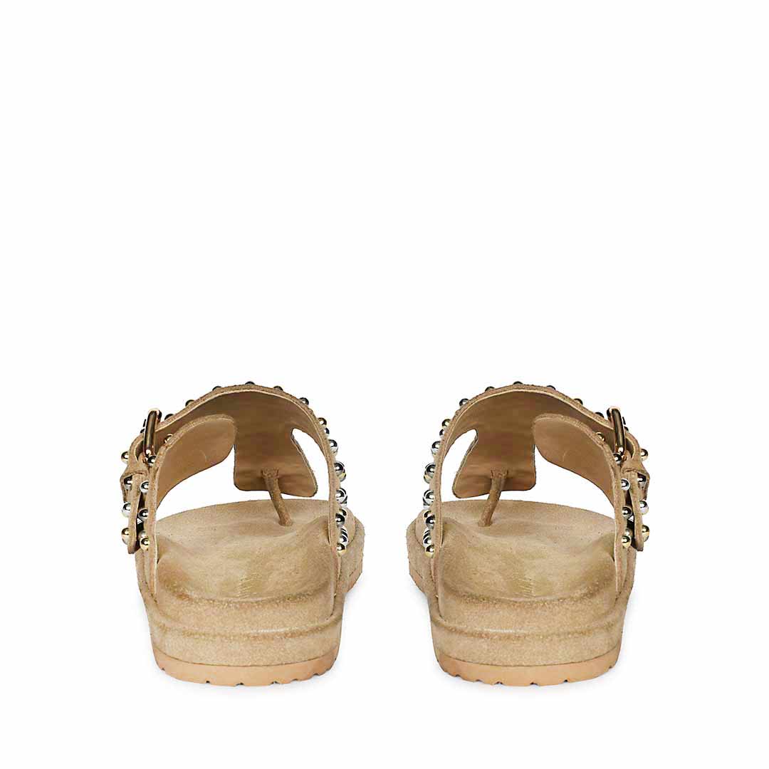 Saint Cappuccino Suede Leather Footbed Sandals - Image 5
