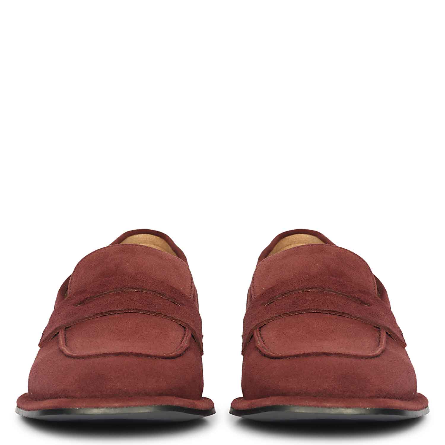 Saint Carla Burgundy Suede Leather Saddle Moccasins - Image 3
