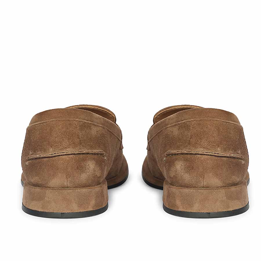 Saint Carla Dark Taupe Suede Leather Saddle Moccasins - Image 4