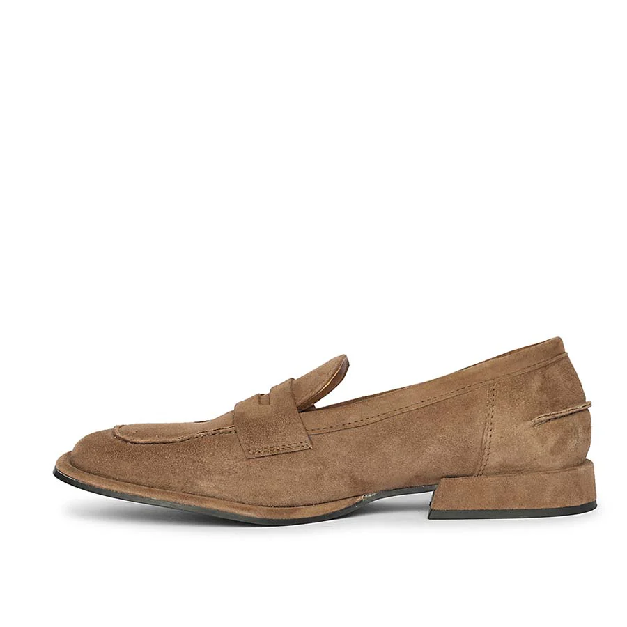 Saint Carla Dark Taupe Suede Leather Saddle Moccasins - Image 5