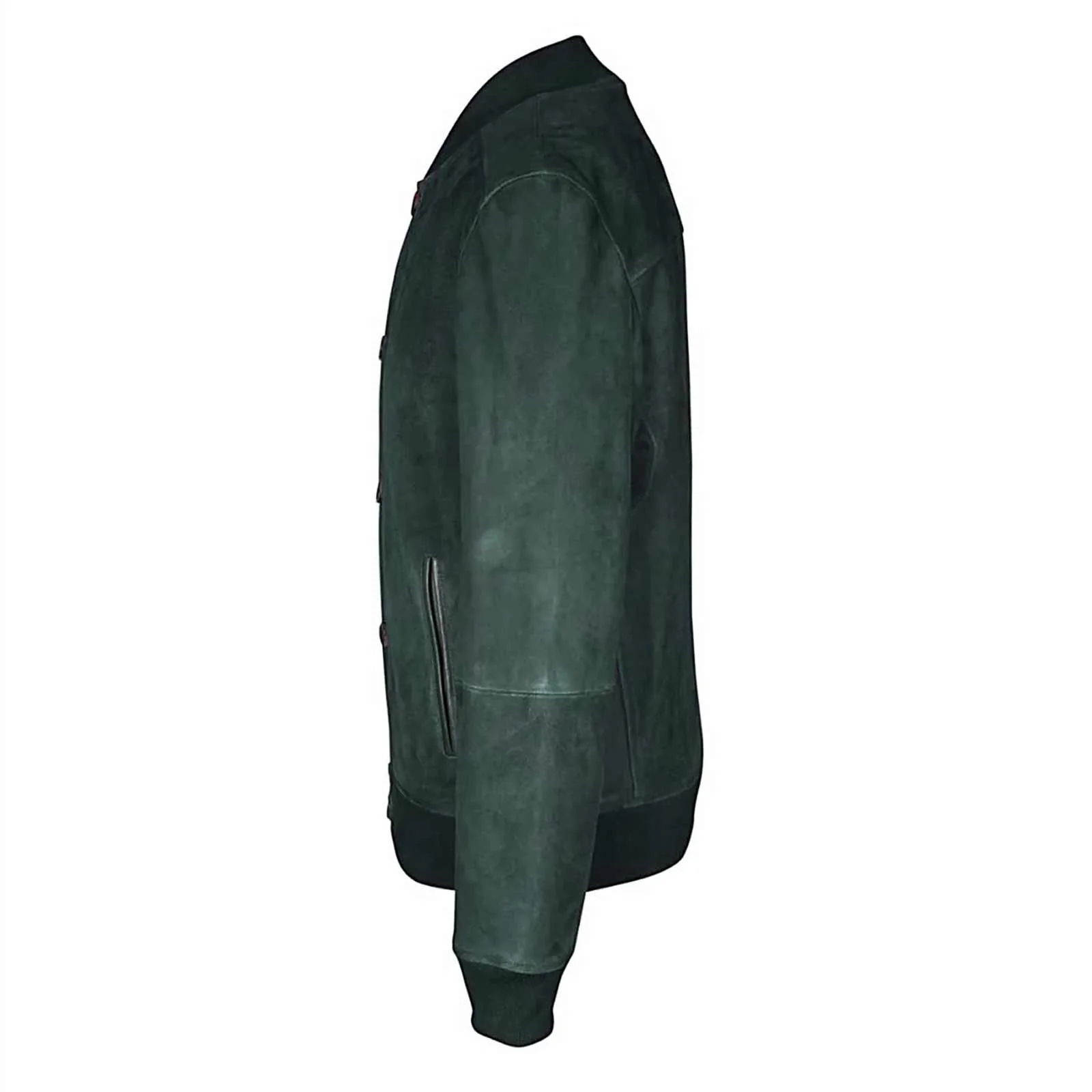 Saint Carlo Green Suede Bomber Jacket - Image 4