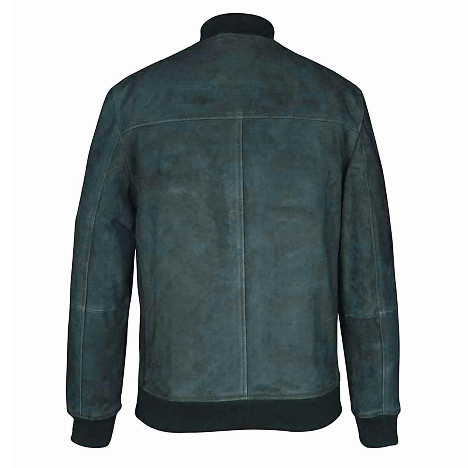 Saint Carlo Green Suede Bomber Jacket - Image 5