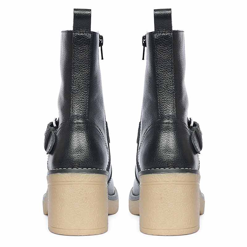 Saint Carmen Buckle Black Leather Ankle Boots - Image 5