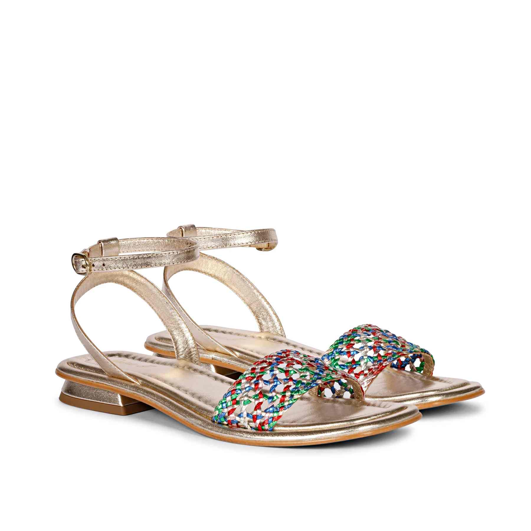 Saint Catalina Multi Leather Flat Sandal - Image 3