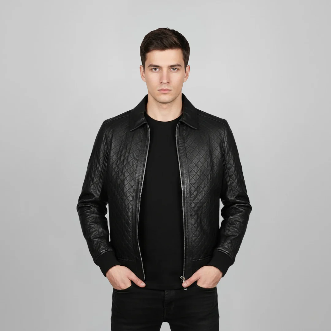 Saint Chevy Black Leather Men's Jackets