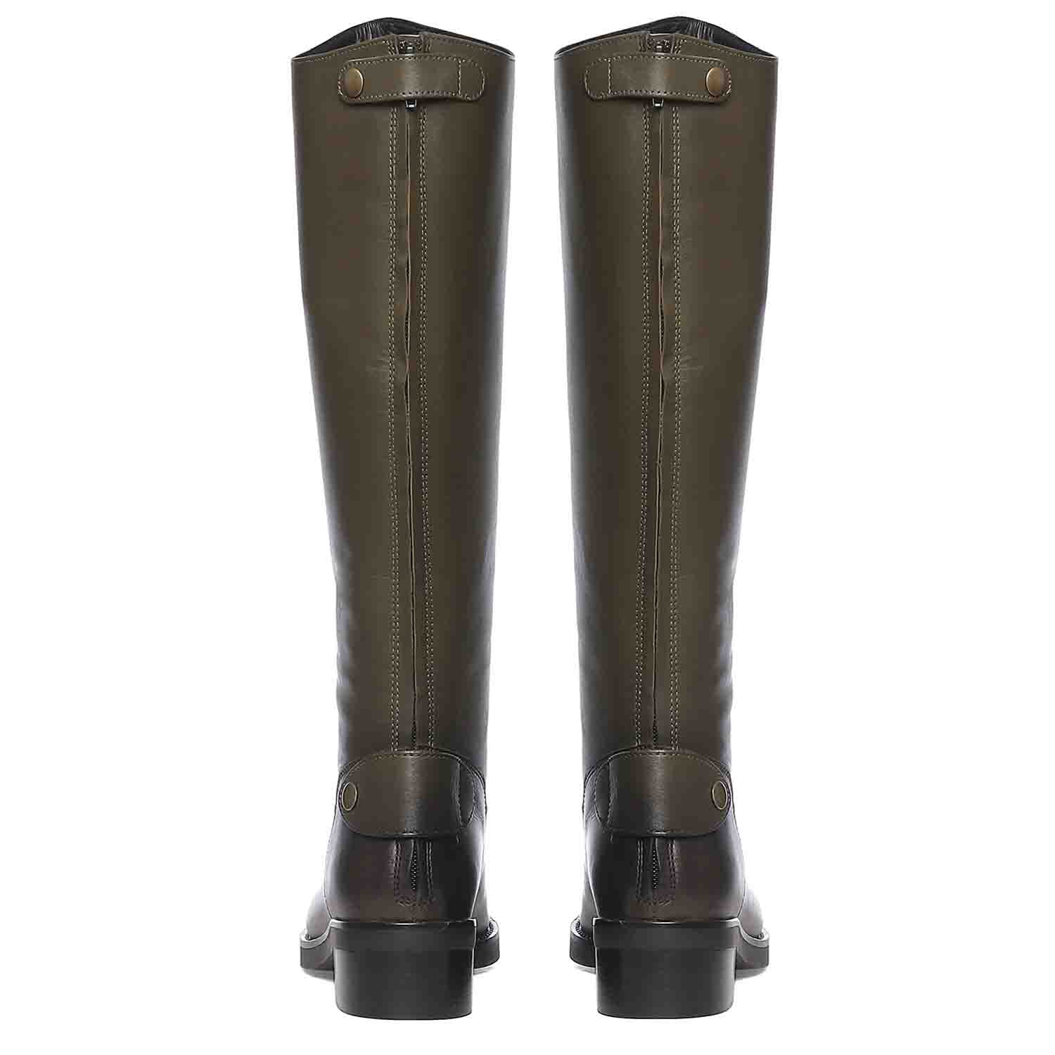 Saint Chloe Olive Leather Knee High Boots - Image 5