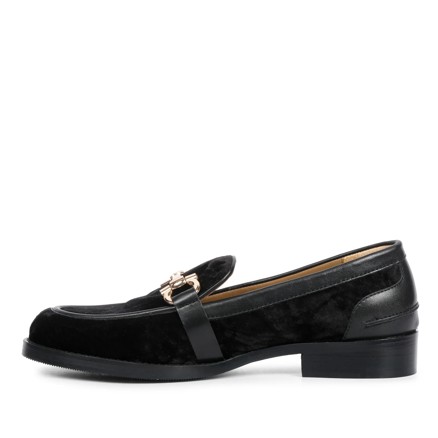 Saint Cinzia Black Velvet Moccasins - Image 4