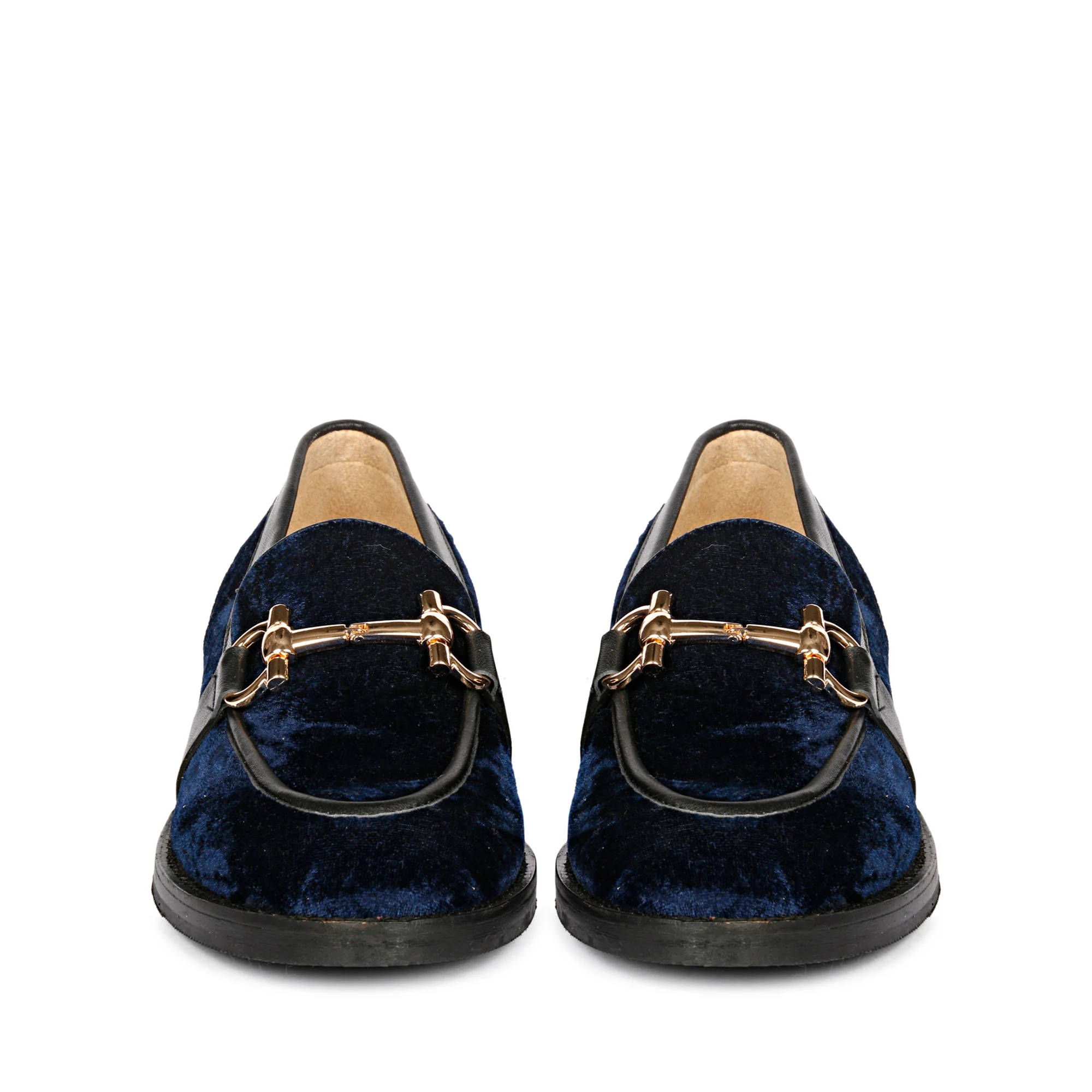 Saint Cinzia Blue Velvet Moccasins - Image 5
