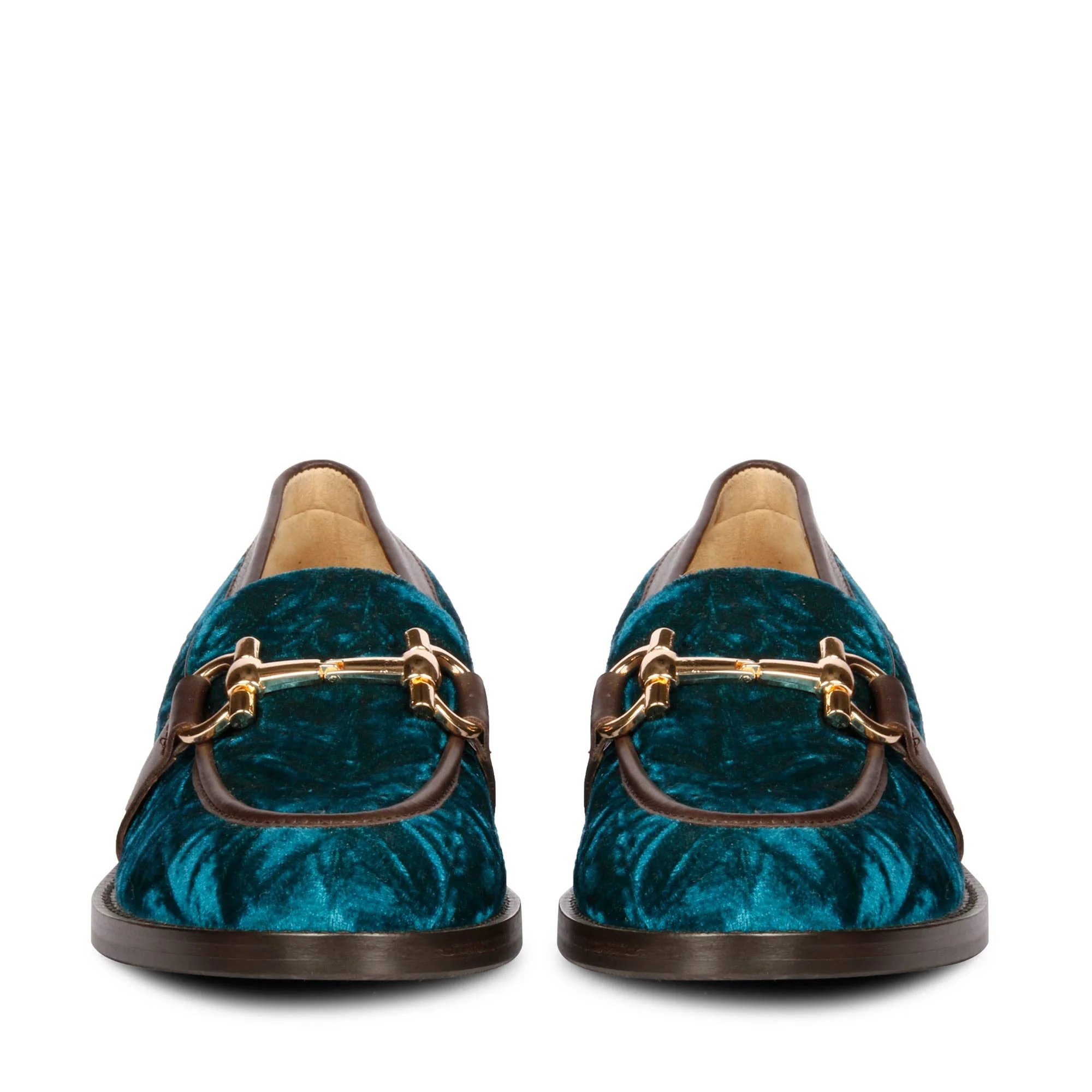 Saint Cinzia Green Velvet Moccasins - Image 5