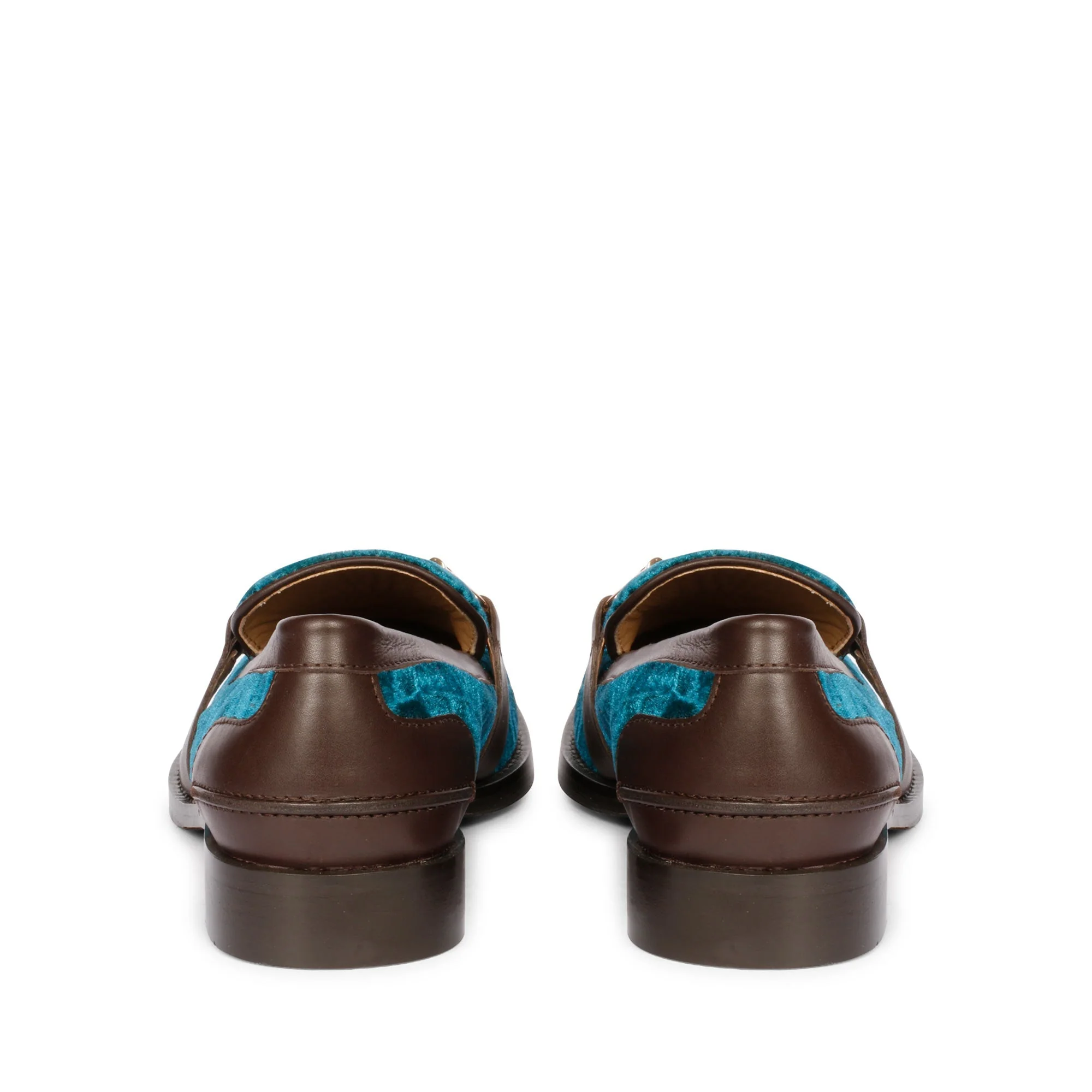 Saint Cinzia Green Velvet Moccasins - Image 6